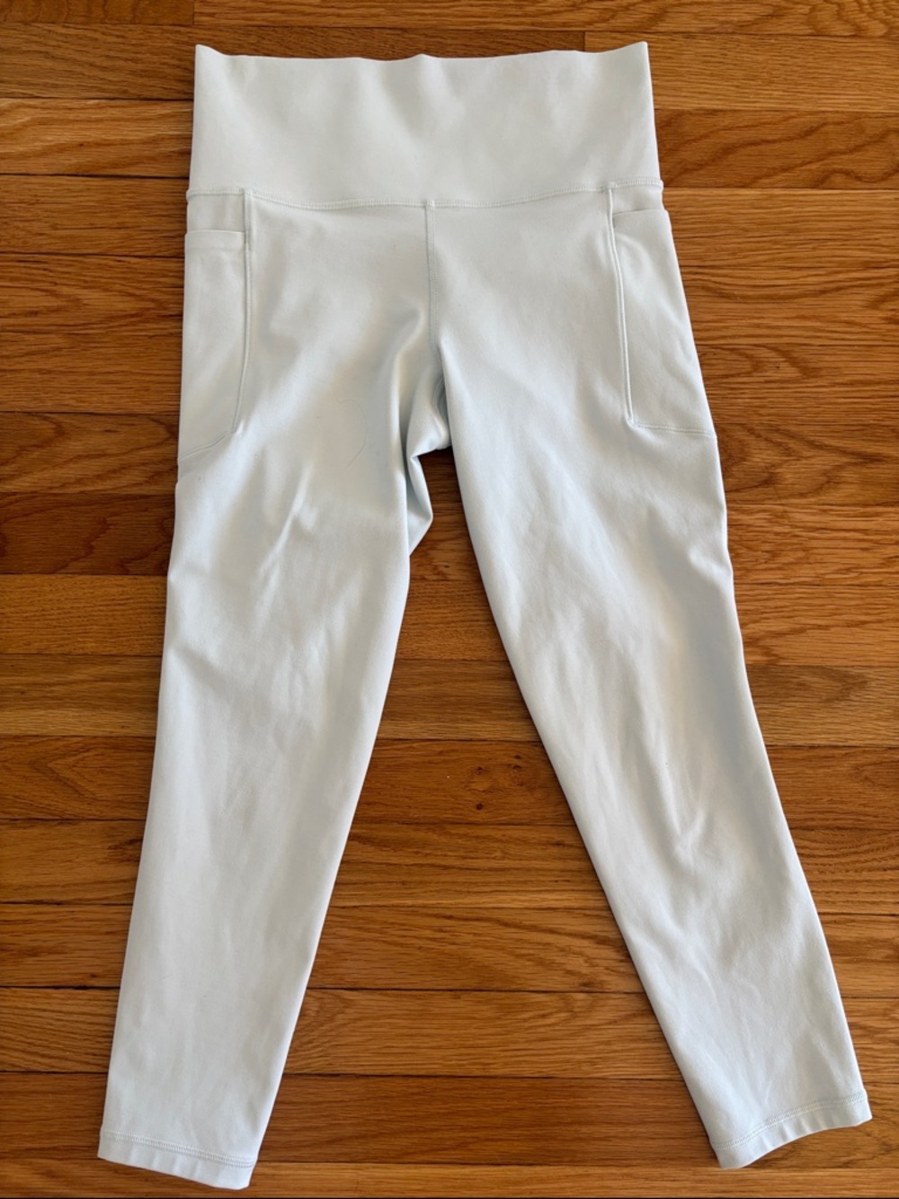 Athleta High-Waist Light Blue Leggings with Pockets
